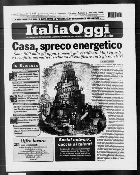 Italia oggi : quotidiano di economia finanza e politica